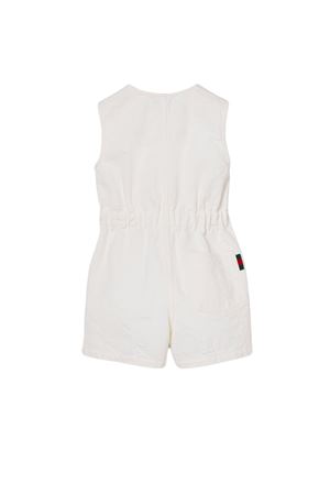 tuta in cotone bianco GUCCI KIDS | 810458XDC569692